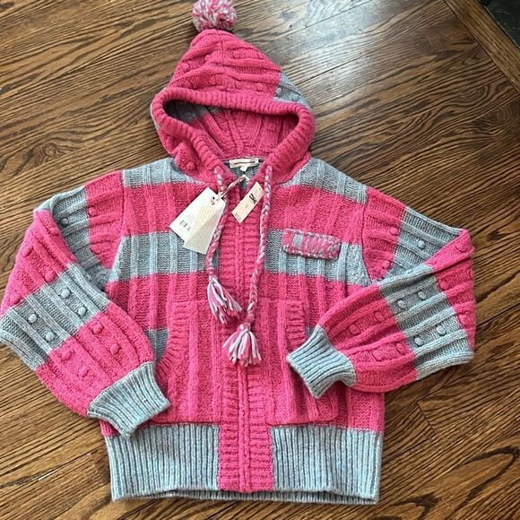 LoveShackFancy Pink and Gray Cardigan Sweater - Picture 12 of 14